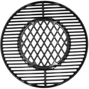 Hongso 8835 21.5 Inch Non-Stick Polished Porcelain Coated Grill Grates for Weber Original Kettle Premium 22 Inch Charcoal Grill, 22" Weber Performer Premium, Deluxe Charcoal Grill, 22'' Smokers