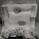 Set of 2 Rustic Table Lamps for Living Room Bedroom, Farmhouse Vintage Nightstand Lamp with 2 USB Ports, Hollow Out Resin Lamp for End Table with Nightlight, Bulbs Included (Wash White)