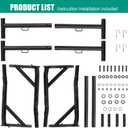 Non-Drilling Truck Rack, Heavy Duty Steel Extendable Truck Bed Ladder Rack, Fit for 52" to 71" Wide Truck Bed, 800 lb. Capacity