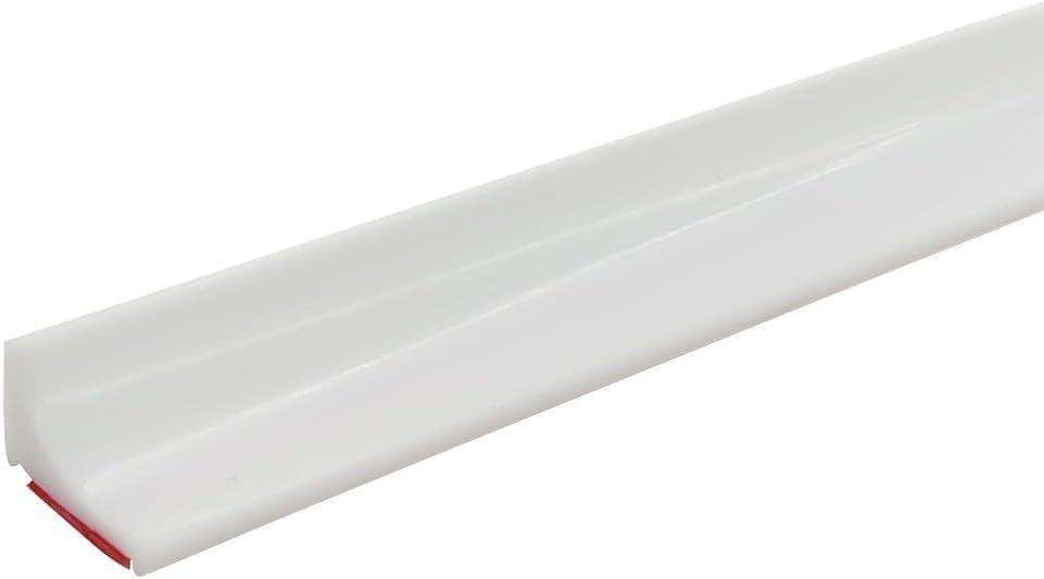 39 Inches Water Barrier for Sink, Shower Threshold Water Dam Barrier, Silicone Water-Blocking Self-Adhesive Shower Splash Guards for Bathtub Sink, Bathroom, Countertop (White)