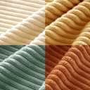 MIULEE Boho Farmhouse Throw Pillow Covers 18x18 Inch Set of 4 Summer Modern Natural Decorative Cushion Covers Soft Corduroy Spring Decor for Couch Bed Sofa Living Room Orange Teal Gradient Series