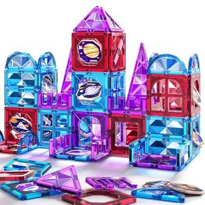 MSKOLER 80 PCS Magnetism Blocks Tiles for Kids Ages 3 4 5 6 7 8+, Building Set for Toddlers 3-5 4-8, Stacking Blocks, Educational Construction Toy for Boys and Girls, Creative Play Birthday Gifts 2-4