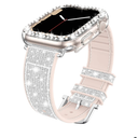 Goton Bling Silicone Band Case Compatible for Apple Watch 40mm with Edge Protector Cover[No Glass], Strap Color Changes with Angle for iWatch SE 3/2/1 Series 6 5 4