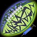 Jasonwell Glow in The Dark Football - Strong Grip Light Up Football Toy Stuff Sports Balls for Boys Kids Teenage Junior Youth Adult Outdoor Christmas Birthday Gifts for Age 6-8 8-12 13 + Year Old No.9 (Green/purple)