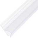 uxcell Shower Door Side Seal, WidenH-Type Shower Door Sweep for 1/4" Glass 86.5" Long Silicone Frameless Glass Door Seal Strip, Stop Shower Leaks, Clear