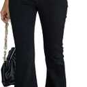 KUNMI Women's Flare Bell Bottom Jeans High Waisted Wide Leg Bootcut Jeans Stretchy Denim Pants (Black)