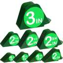 3 Inch Hair Clipper Combs Guides, Hair Clipper Guards 1 & 1/4" 1 & 1/2" 2", Mega NO.16 NO.12 NO.10 fits for most Wahl Clippers (Green, 8pcs Mega Set)