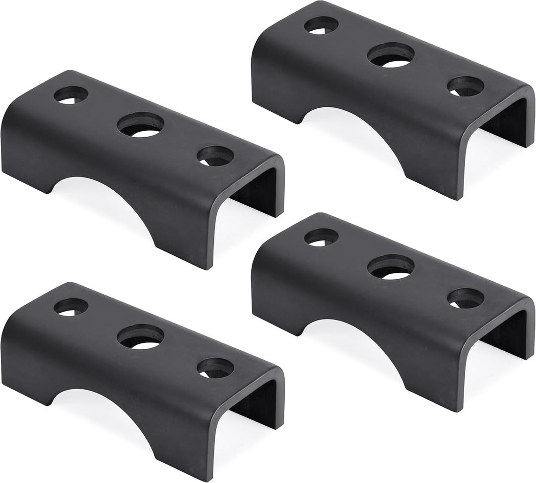 Lonffery Trailer Axle Spring Perch Seats for 2-3/8" Round Axles, Supports 3500lbs Trailer Axle, 4-Pack for Tube Mount