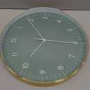 LUUK LIFESTYLE Silent Wall Clock with Quartz Movement, Modern and Minimalist Design, Deco for Kitchen, Living Room, Gift idea, Dark Green and Gold