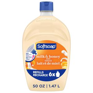 Softsoap Milk & Honey Scented, Liquid Hand Soap Refill, 50 Ounce (50 Fl Oz (Pack of 1)