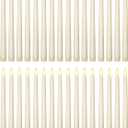 Treela 36 Pieces Flameless Taper Candles Flickering Faux LED Battery Operated Electric Fake Candles for Christmas Halloween Birthday Wedding Party(Ivory White,0.8x11 Inches,Smooth)