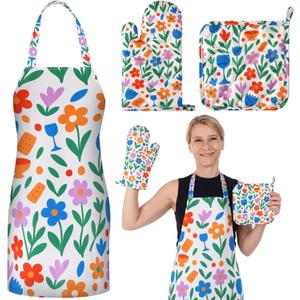 Blushtier Passover Kitchen Accessories Sets, Including Kitchen Apron, Pot Holder, Oven Mitt Passover Gifts for Home Seder
