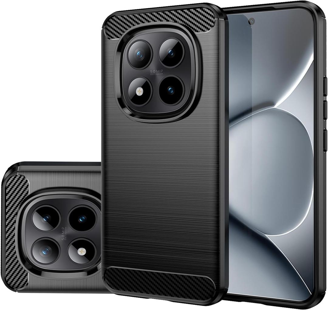 Case for Xiaomi Redmi Note 15 Pro Plus 5G, Slim Thin Phone Cover TPU Soft Back Cases Anti-Scratch Shockproof Protective Cover for Xiaomi Redmi Note 15 Pro+ 5G Black