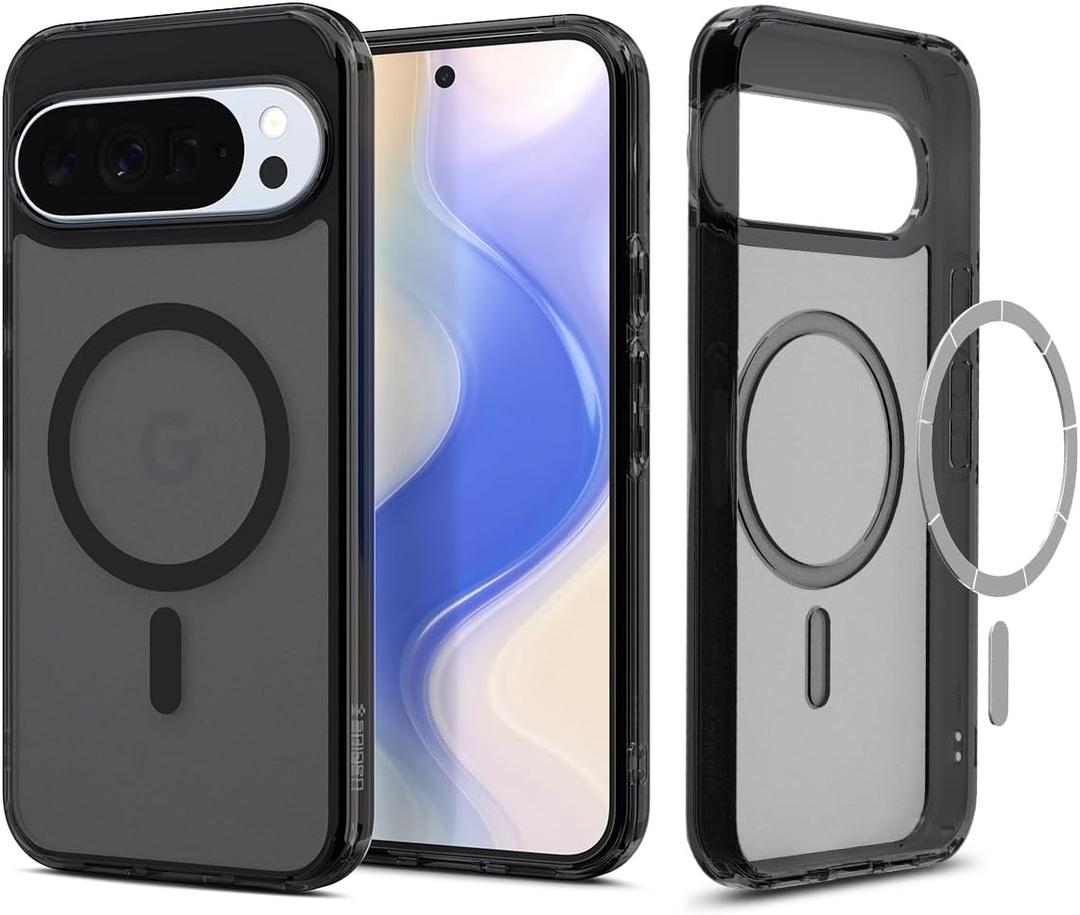 TORRAS Slim for Google Pixel 10 Pro XL Case Clear, Fit for MagSafe, Open Edge Frame, Phone Case for Pixel 10 Pro XL with Stand, Ultra Thin Minimalist, Never Yellowing, Shockproof Corner Cover, Black