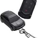 for Cadillac ATS CTS CT6 STS SRX XT5 Escalade Key Fob Cover, Compatible with 3/4/5 Buttons Smart Remote Key - Black