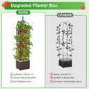 Raised Garden Bed Planter Boxes with Trellis,1pcs 70.9" Self-Watering Tomato Planter Boxes with Trellis for Climbing Vegetables Plants Flowers Tomato,Use for Indoor Outdoor (Brown)