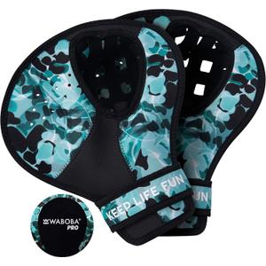 Waboba Catch Water Gloves Pro Water Bouncing Ball Set - for Beach Games & Swimming Pool Toys  2 Baseball Style Mitts for Catching Water Balls  One Size Ambidextrous Design, Black