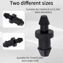 100pcs Drip Irrigation Line Plugs, 1/4 Durable PP Drip Barbed Tubing Goof Plugs Plastic Irrigation Hose Pipe Fittings Part for Garden Lawn Courtyard & Raised Beds Watering System Accessories