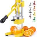 CO-Z Manual Citrus Juicer - Professional Orange, Lemon, Lime & Pom Juice Extractor, Easy to Clean, Yellow