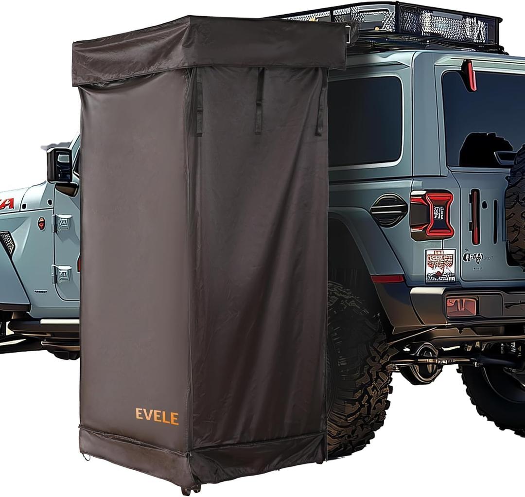 Shower Awning Tent for roof Rack, Portable Privacy Sun Shelter for Overland Vehicle Car, Camping Bathroom Changing Room for Outdoor Rain