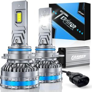 FAHREN Ultra Bright 9012/Hir2 Bulbs, Upgraded 90000LM Fog Lighting Bulb with fan,120W 6500K Cool White IP68 Waterproof, Pack of 2