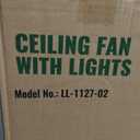 FANNEHONNE 20 in. LED Indoor White Low Profile Flush Mount Ceiling Fan with Light Remote Control for Bedroom CACFL112702