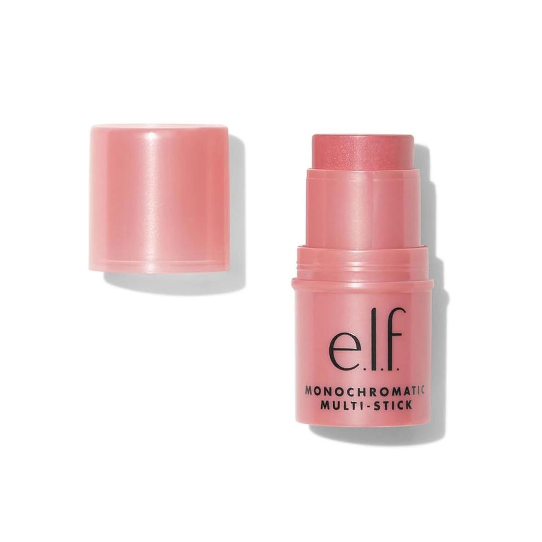 E.l.f. Monochromatic Multi Stick, Travel-Sized Luxuriously Creamy & Blendable Color, For Eyes, Lips & Cheeks, Dazzling Peony, 0.17 Oz