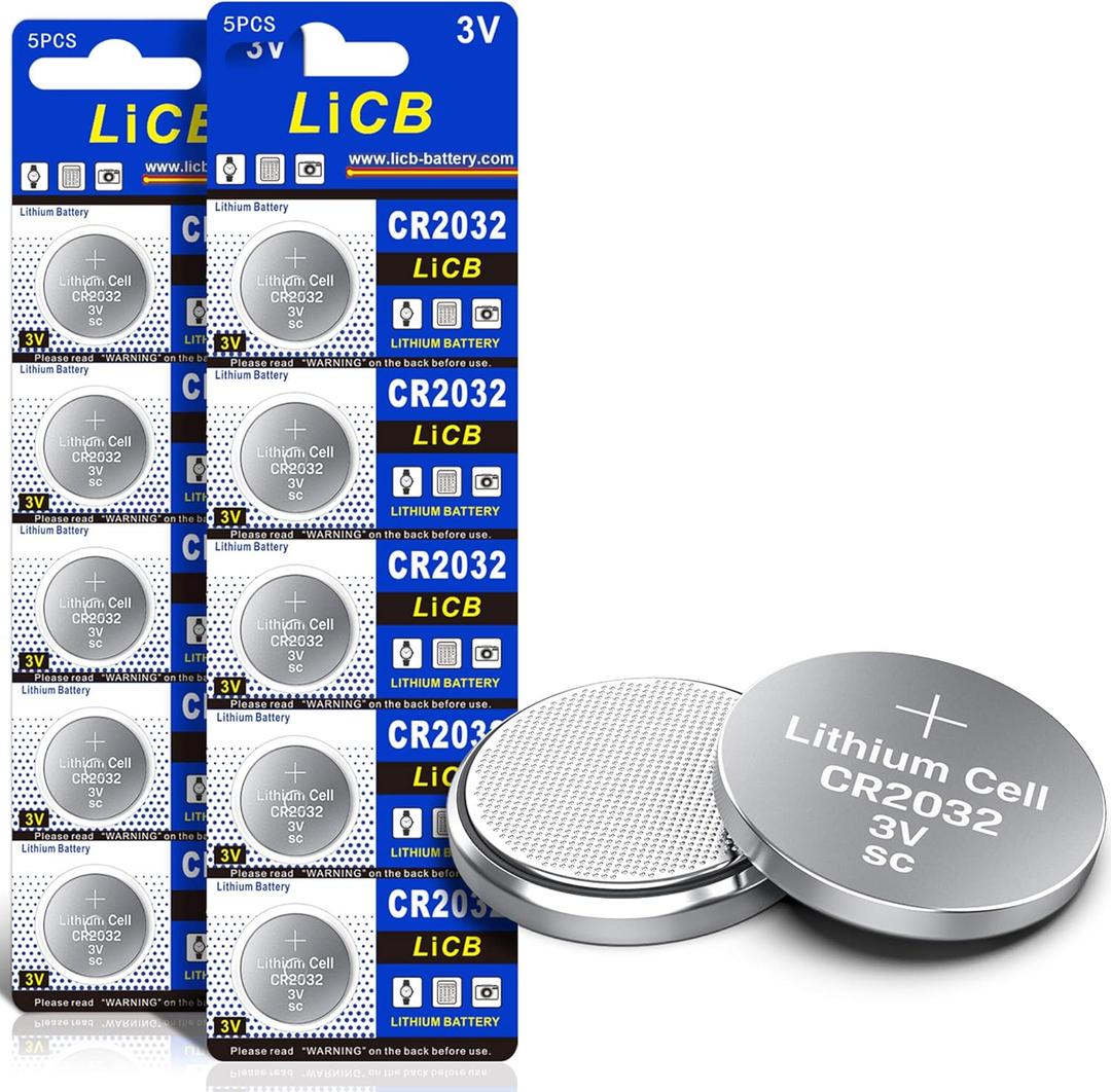 LiCB CR2032 3V Lithium Battery(10-Pack) (10 Count (Pack of 1))