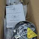 11-Lights Black and Gold Large Sputnik Ceiling Light Fixture,Modern Metal Semi Flush Mount Chandelier for Living Room Bedroom Office Dining Room Kitchen