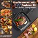 Pre-Seasoned Cast Iron skillets,4 Piece Durable Pots and Pans Set with Handle Covers for Grill, BBQ, Camping Fire, Stovetop, Kitchen and Camping Cookware