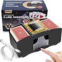 Card Shuffler 2 Deck, USB-C/Battery-Powered Automatic Playing Card Shuffler for UNO Poker Home Card Games
