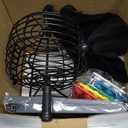 SEETOOOGAMES Deluxe Bingo Game Set - 8 Inch Metal Cage, 50 Paper Cards, 300 Colorful Clear Chips, Bingo Balls and Plastic Master Board, Great for Adults Large Groups, Familiy Games Nights Parties