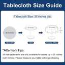 Hiasan Round Tablecloth 30 Inch Linen - Wrinkle and Stain Resistant Washable Polyester Fabric Table Cloth for Dining Room Kitchen Party, Aqua