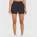 YEZII Womens High Waist Running Shorts Athletic Workout Quick Dry Shorts for Women with Pockets Gym Yoga White Summer Shorts (Black, M)