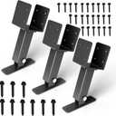 Pergola Roof Riser 3Pack Black Saddle 304 Stainless Steel Adjustable Angle Pergola Roof Riser Brackets for Patio Cover Wood Patio