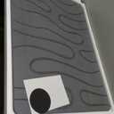 Stone Bath Mat, 24"x32" Large Size Diatomite Fast Drying Non Slip Stone Shower Mat, Super Absorbent for Bathroom & Kitchen, Multi-Use as Pet Mat, Easy to Clean, Gray (24"x31.5", Style 01-gray)