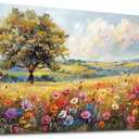 hyidecorart Canvas Wall Art For Living Room Wall Decor For Bedroom Office Decorations Field Wall Pictures Artwork Flower Scenery Watercolour Wall Paintings Aesthetic Room Home Decor Ready to Hang (40L" x 20W")
