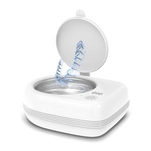 Cordless Retainer Cleaner Machine, 50kHz Ultrasonic Cleaning Pod for Aligners, Night Guards and Mouth Guards, Rechargeable Portable Cleaner with 6 Cleaning Tablets