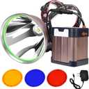 Coon Hunting Lights High Power LED Headlamp Super Bright High Lumens 22000mAh Rechargeable Headlight Waterproof Head Spotlight Torch for Fishing Camping