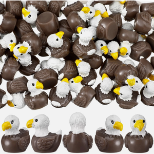 50 Pcs Eagle Duck Figurine Mini Patriotic Resin Ducks Bald Eagle Patterns 