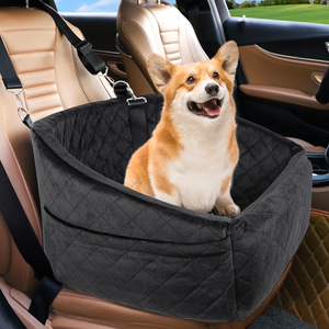 Dog Car Seat for Small Medium Dogs,Detachable Washable Dog Booster Seat Under 30lbs, Pet Car Seat Travel Bed with Storage Pockets and Dog Safety Belt