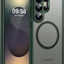 TOCOL Magnetic for Samsung Galaxy S25 Ultra Case, Upgraded Full Camera Protection, Compatible with Magsafe, Drop Protection Slime Clear Back Cover for Samsung Galaxy S25 Ultra 6.9-Inch (Alpine Green)