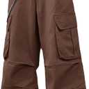 DFGIGT Mens Denim Baggy Pants with Cargo Pockets Mid Weight Casual Streetwear Wide Leg Jeans Hip Hop Skater Trousers,XL