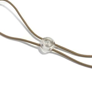 1-Up One-Handed Hair Tie (Tan/Clear) 3-pack