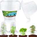 6 Pieces Upgraded Snail Collars, Wider Snail Protection Barrier, Sturdy Slug Collar for Effective Protection, Protective Rings for Lettuce and Cabbage Plants, Transparent (Not Include Garden Cloches)