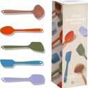 GIR: Get It Right 5 Piece Silicone Ultimate Kitchen Utensils Set - Ladle, Spatula, Flip, Spoon & Spoonula - Non-Toxic Cooking Utensils for Nonstick Cookware, Cooking and Baking - Mediterranean