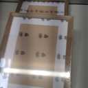 KINLINK 8.5x11 Kids Art Frame 2 Pack, Solid Wood Artwork Frames Changeable, Front Opening Hold 150 Pictures, Art Frames for Kids Artwork, 6x9 with Mat 8.5x11 without Mat, Picture Frames Brown Wood