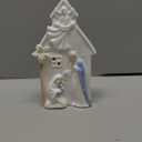 10 Inch Ceramic Nativity Set with Light, Nativity Scene for Christmas Indoor White Figurine Holiday Home Tabletop Decorations