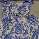 SOLY HUX Tropical Vacation for Women Halter Tie Backless Sundress Sleeveless A Line Short 2 Piece Medium