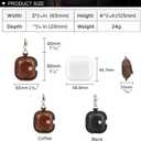 Hiram Full Grain Leather AirPods 4 Case Cover, Wireless Bluetooth Earphone Protective Holder Compatible with Airpods 4th Generation 2024, with Keychain Hook and Metal Snap